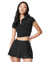 Ribbed Polo Crop Top