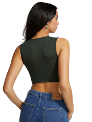 V-Neck Cropped Cami Top