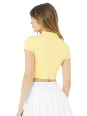 Ribbed Polo Crop Top