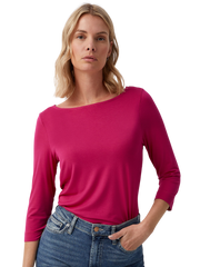 Mid-Sleeve Round-Neck Tee