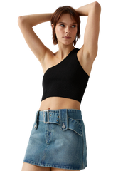 One-Shoulder Ribbed Cami Top