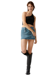 One-Shoulder Ribbed Cami Top