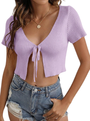 Bow-Knit Tie Top
