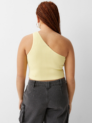 One-Shoulder Ribbed Cami Top