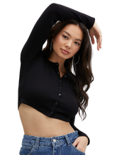 Button-Front Cardigan Top