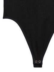 Solid Raglan Bodysuit Black