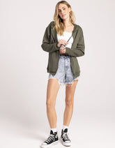 Swarona Full-Sleeve Zip-Front Hoodie For Women