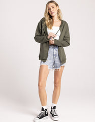 Swarona Full-Sleeve Zip-Front Hoodie For Women