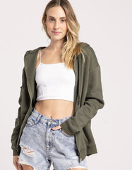 Swarona Full-Sleeve Zip-Front Hoodie For Women