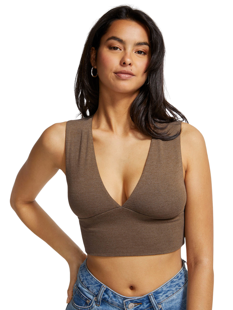 V-Neck Cropped Cami Top