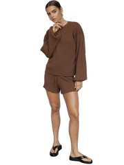 Cozy Knit Pullover and Shorts Set