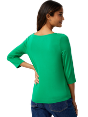 Mid-Sleeve Round-Neck Tee