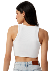Ultra-Cropped Ribbed Jersey Top