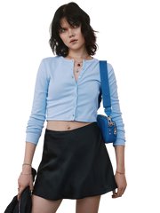 Button-Front Cardigan Top