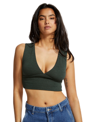 V-Neck Cropped Cami Top