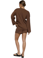 Cozy Knit Pullover and Shorts Set