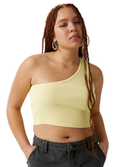 One-Shoulder Ribbed Cami Top