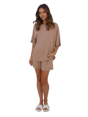 Comfy Drop Shoulder Shorts Set