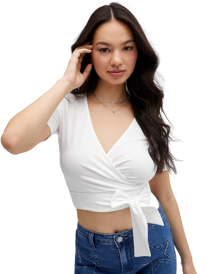 Pretty Lady Bow-Tie Crop Top