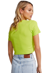 Ribbed Cropped T-Shirt