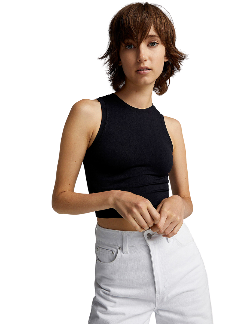 Sleeveless Cropped Tank Top
