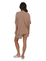 Comfy Drop Shoulder Shorts Set