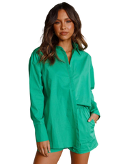 Breezy Button-Up Shirt & Shorts Set