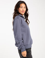 Swarona Women Quarter Zip Cotton Sweatshirt.