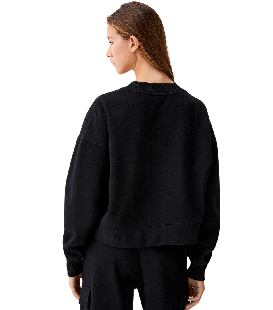 Black Oversized fleece sweatshirt