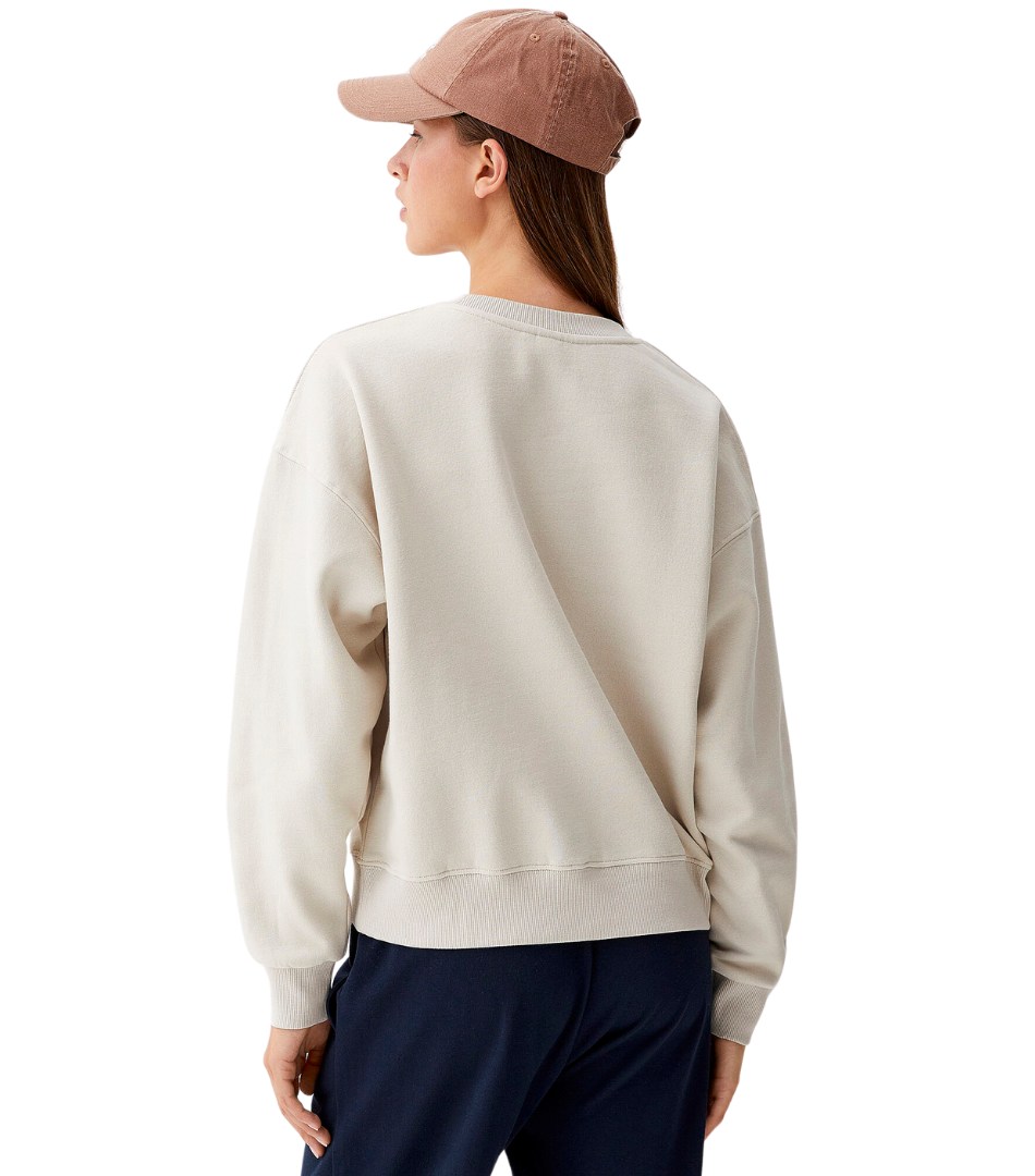 White Oversized fleece sweatshirt