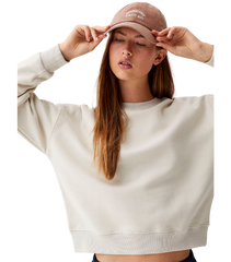 White Oversized fleece sweatshirt