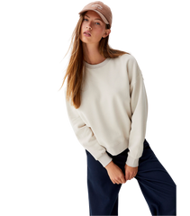 White Oversized fleece sweatshirt