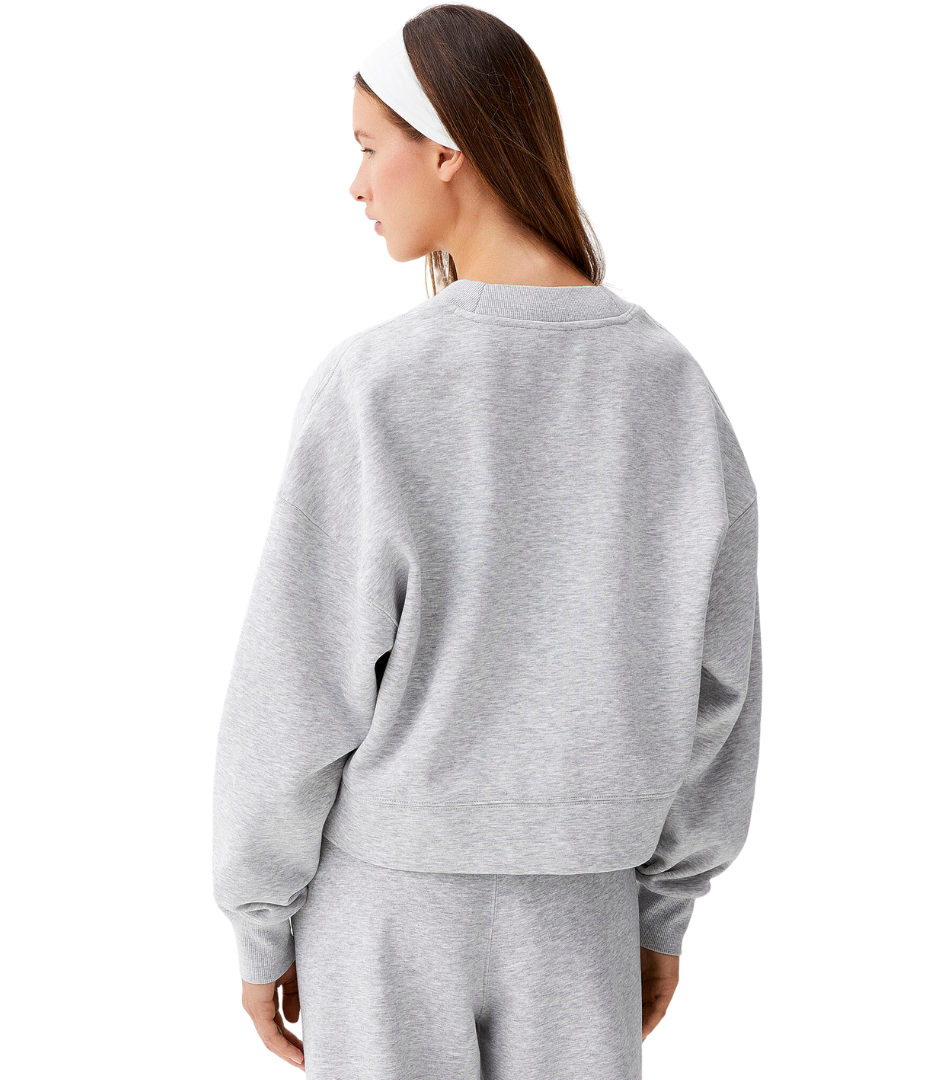 Grey Oversized fleece sweatshirt