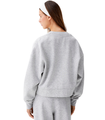 Grey Oversized fleece sweatshirt