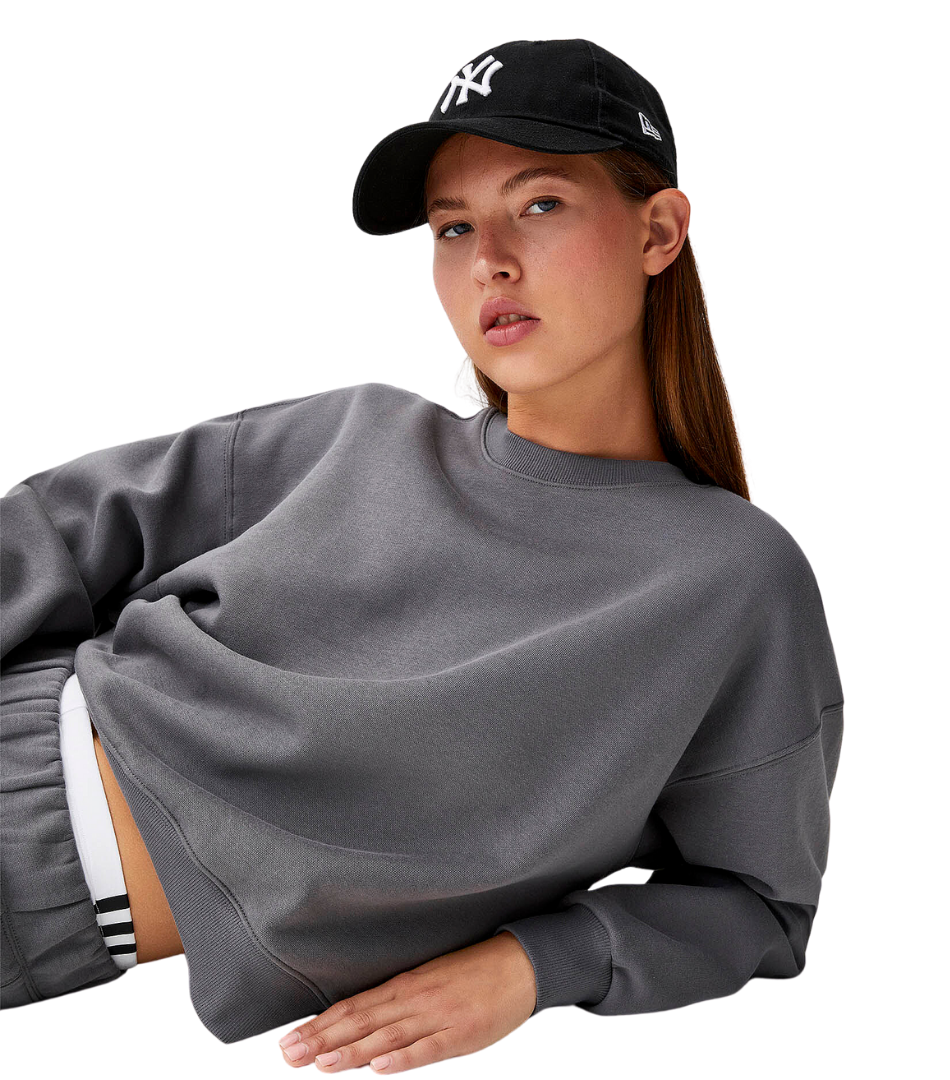 Steel Grey Oversized fleece sweatshirt