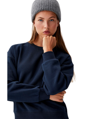 Navy Blue Oversized fleece sweatshirt