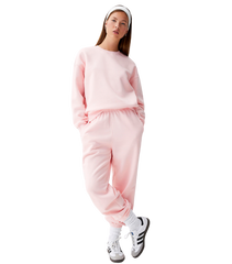 Pink Oversized fleece sweatshirt