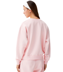 Pink Oversized fleece sweatshirt