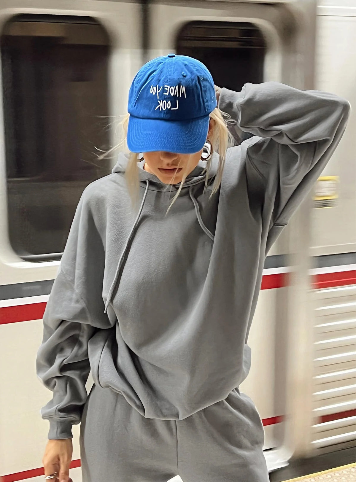 Swarona Oversized Fit Hoodie with Kangaroo Pockets