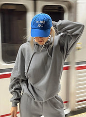 Swarona Oversized Fit Hoodie with Kangaroo Pockets
