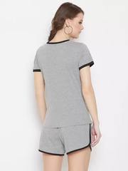 Women's Cotton Printed Top and Shorts Set