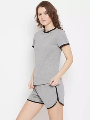 Women's Cotton Printed Top and Shorts Set