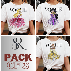 VOGUE PACK OF 3- (Aurora, Jasmine & Belle Princess)