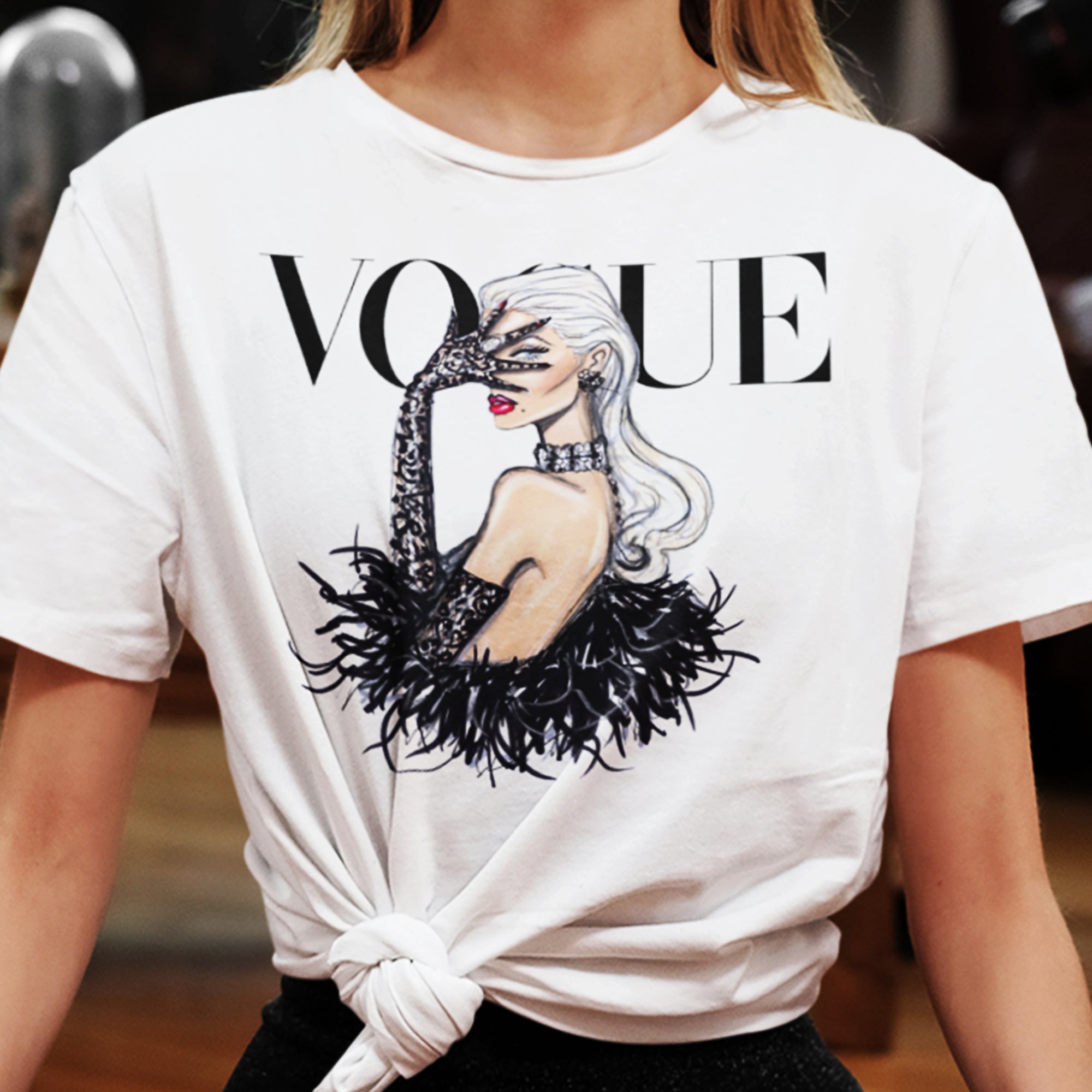 VOGUE COMBO TEE- (Heiren & Panther Princess)